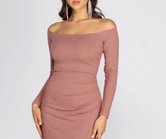 Nina Glitter Off Shoulder Dress