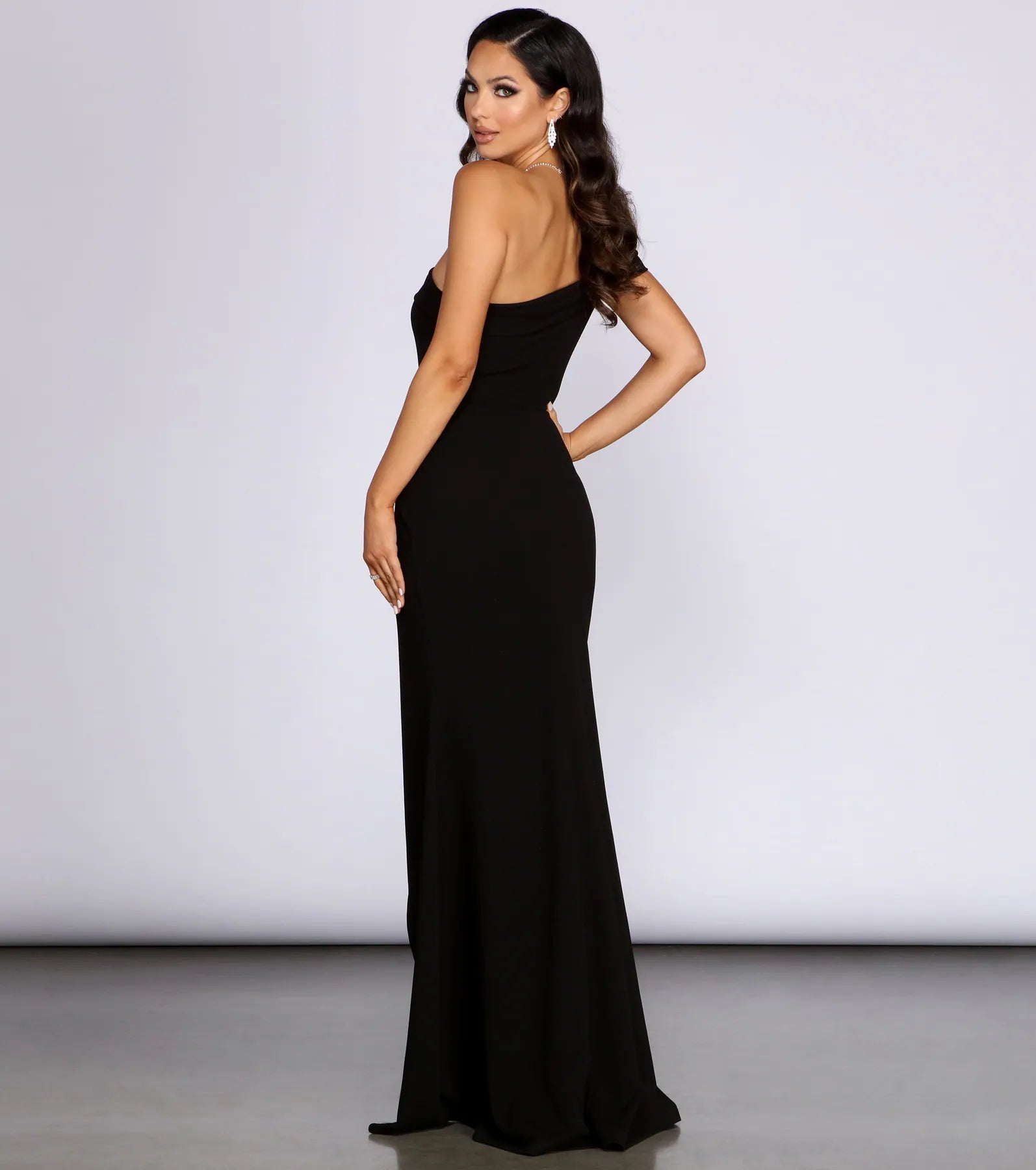 Susana Asymmetric Off-Shoulder Mermaid Dress