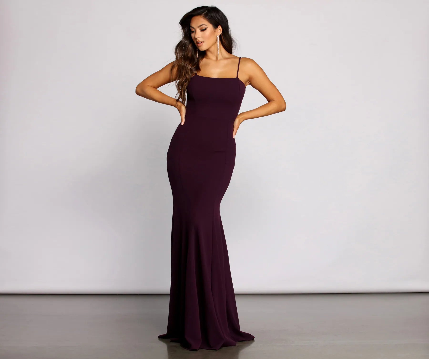 Cara Formal Crepe Open Back Dress