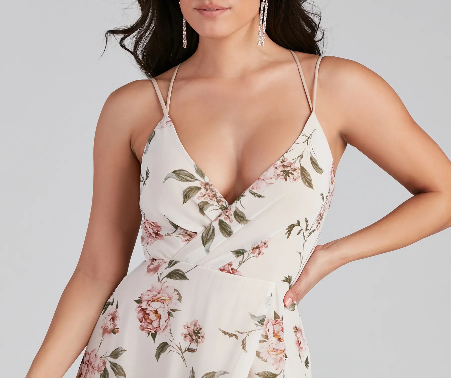 Geneviève Floral Chiffon Wrap Dress