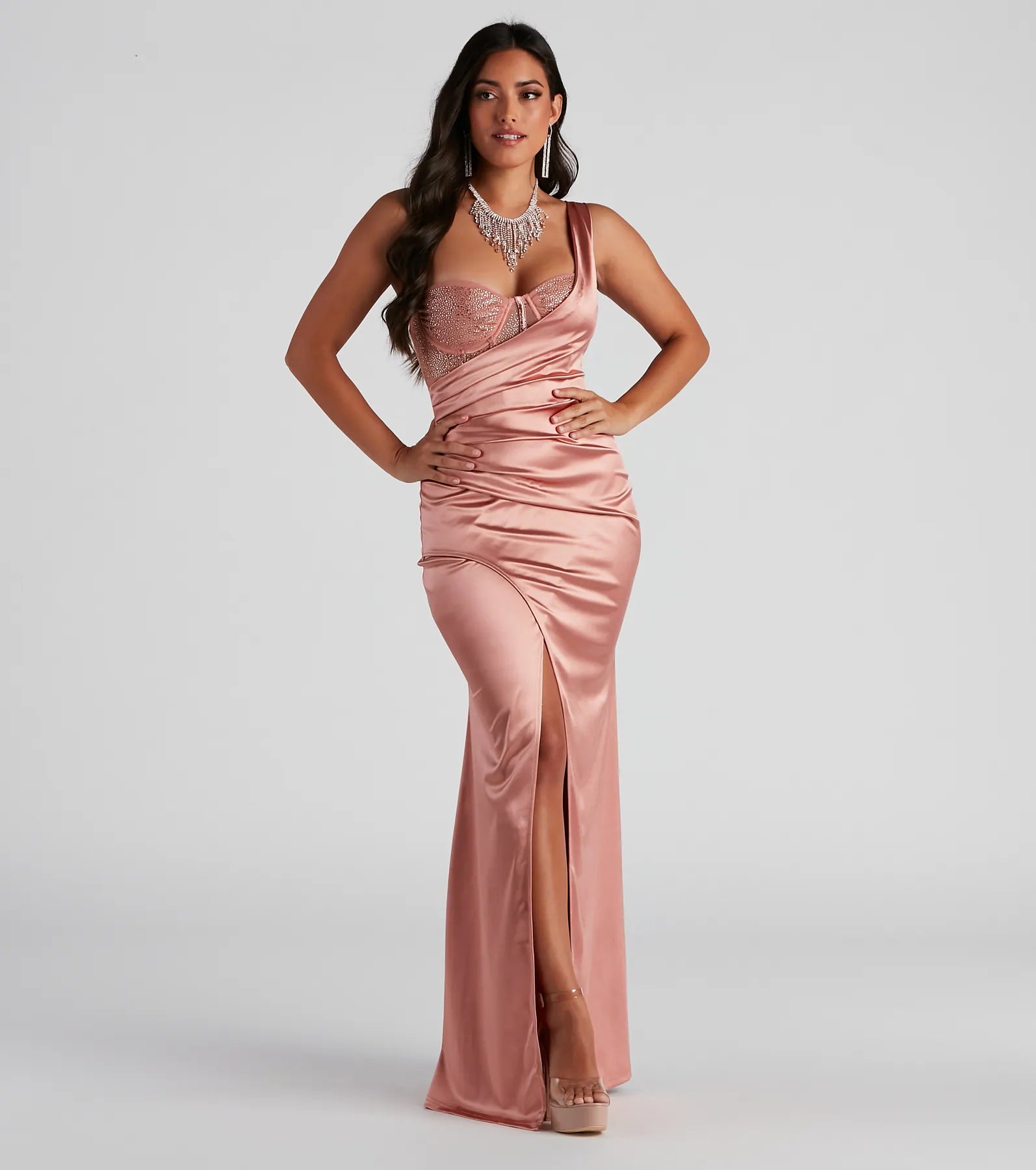 Myla Formal One-Shoulder Satin Dress