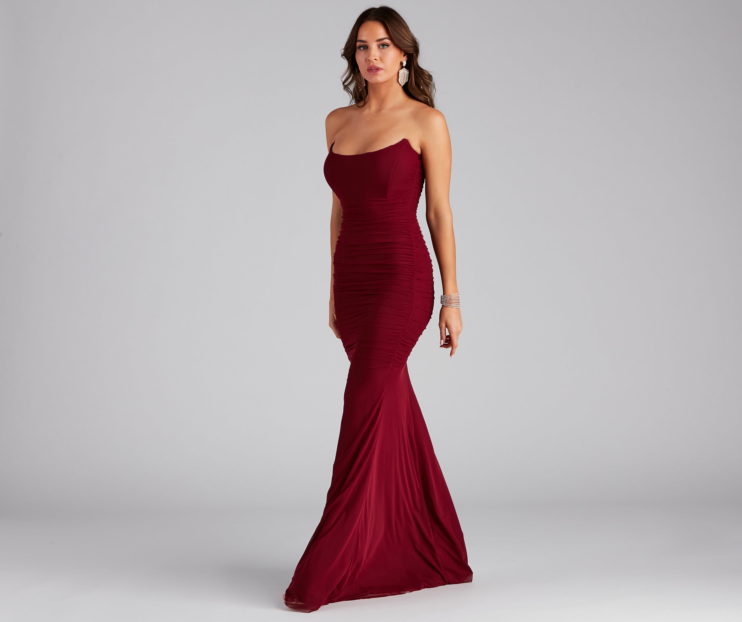 Cassidy Strapless Trumpet Formal Dress