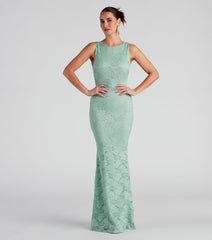Emery Sleeveless Lace Formal Dress