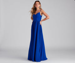 Brailey Formal Chiffon A-Line Long Dress