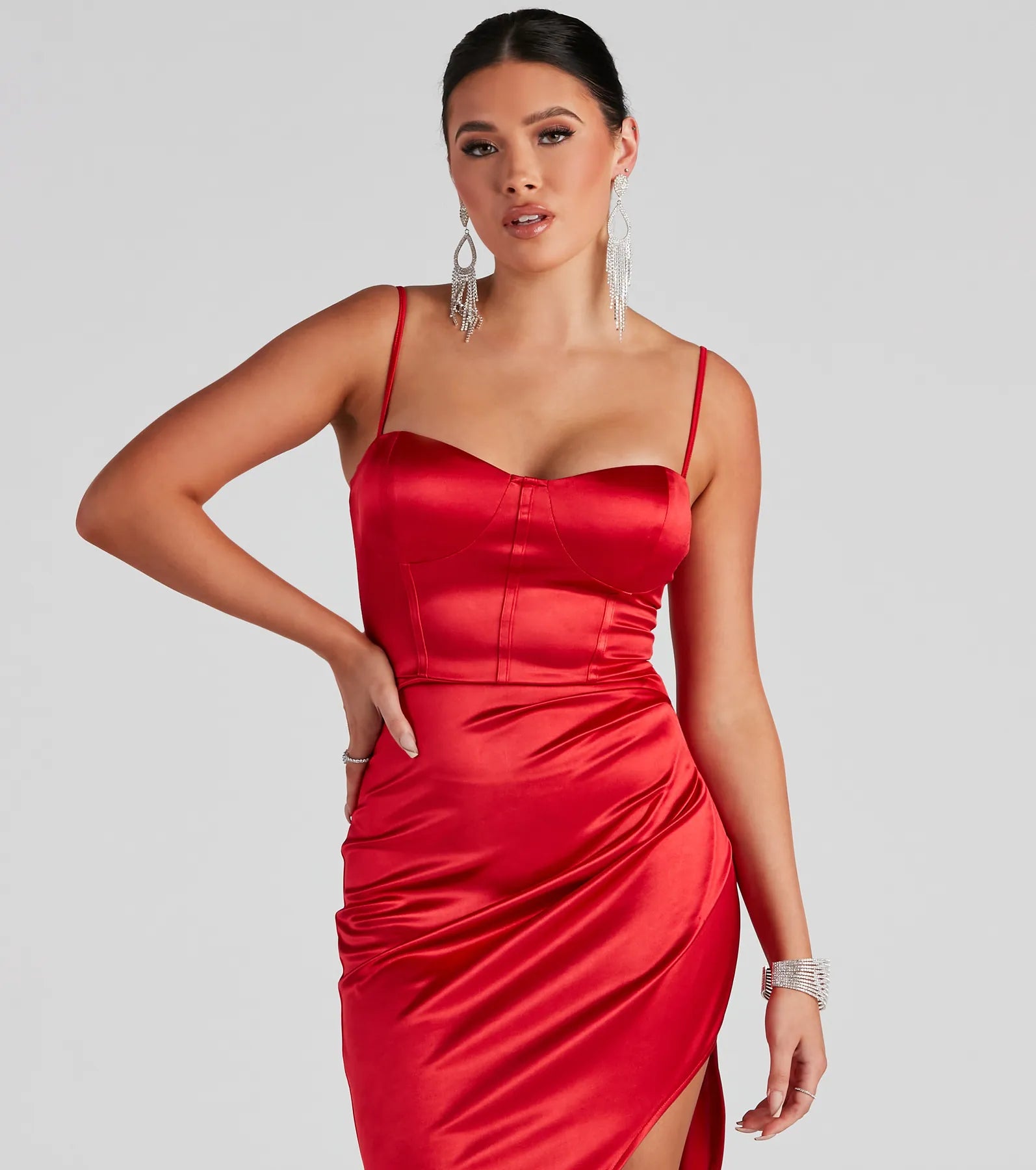 Berenice Formal Satin Corset Dress