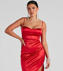 Berenice Formal Satin Corset Dress