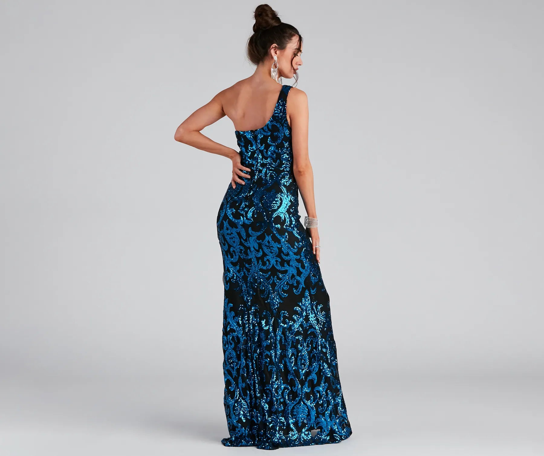 Layton Formal One Shoulder Sequin Dress