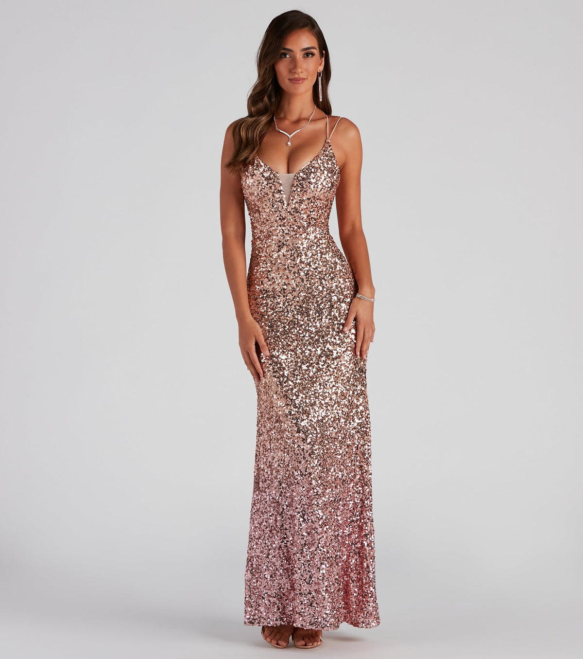Kass Formal Ombre Sequin Dress