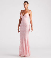 Bethanie Formal Sequin V-Neck Mermaid Dress