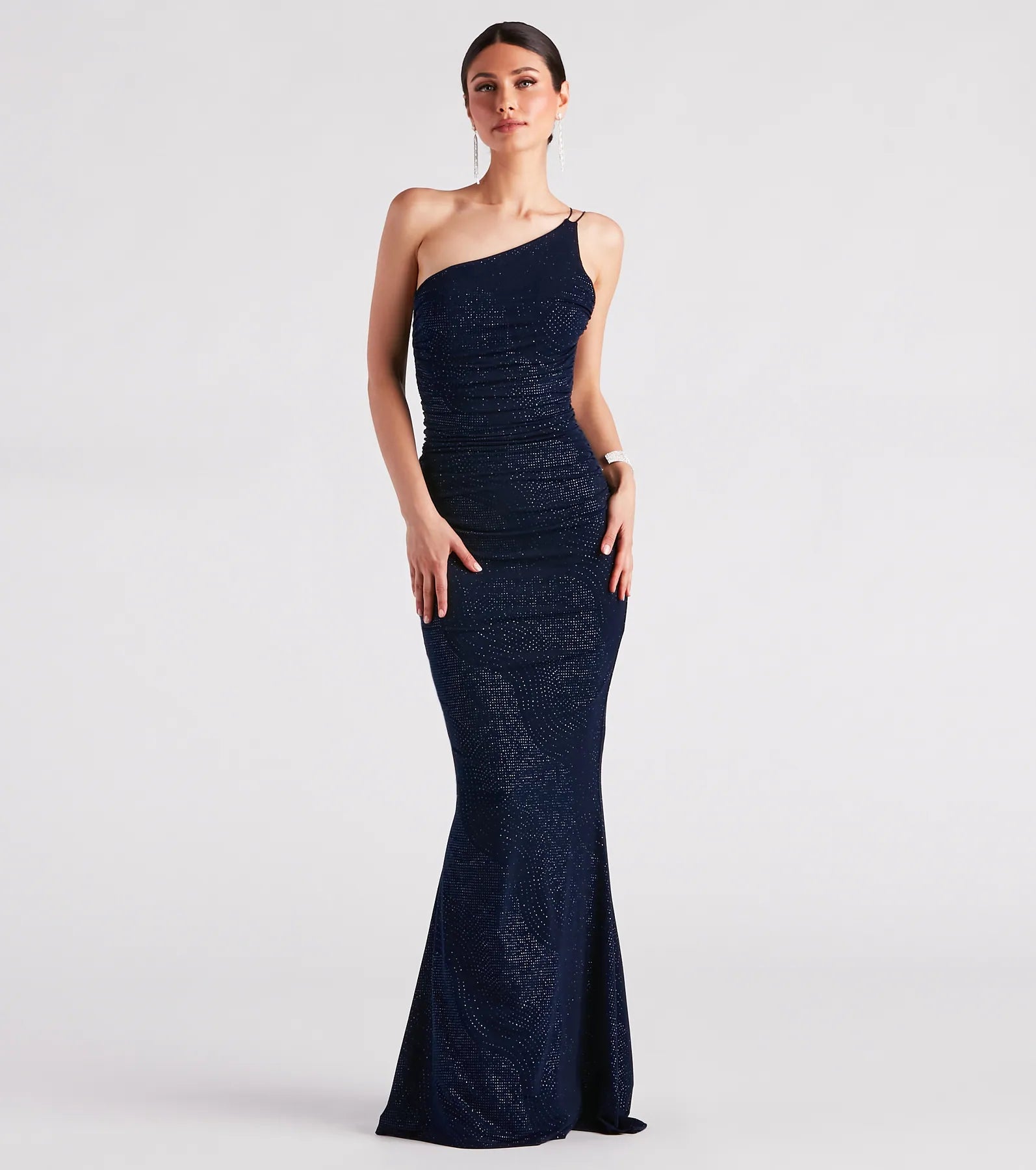 Maria Formal Glitter Open Back Mermaid Dress