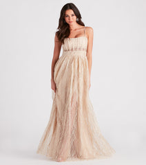 Amanda Glitter Corset Ball Gown