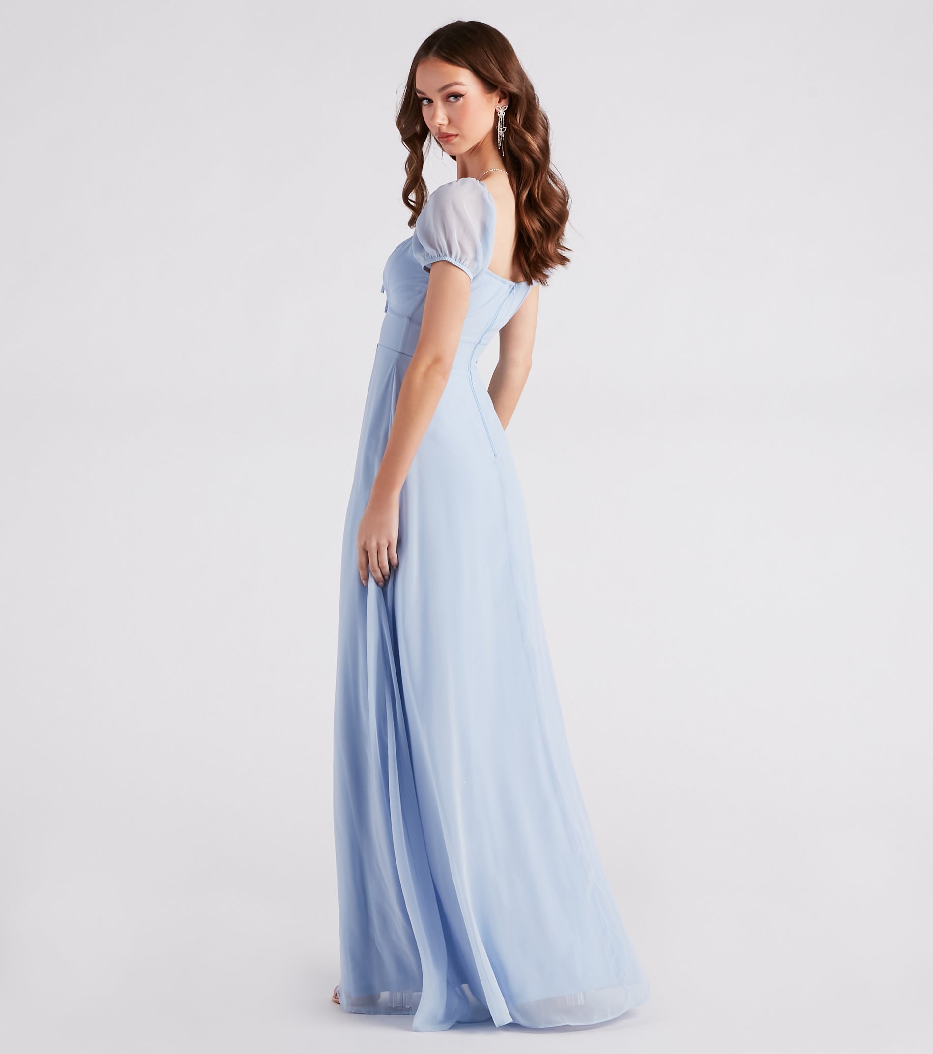 Idina Formal Chiffon Slit Long Dress