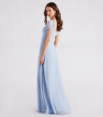 Idina Formal Chiffon Slit Long Dress