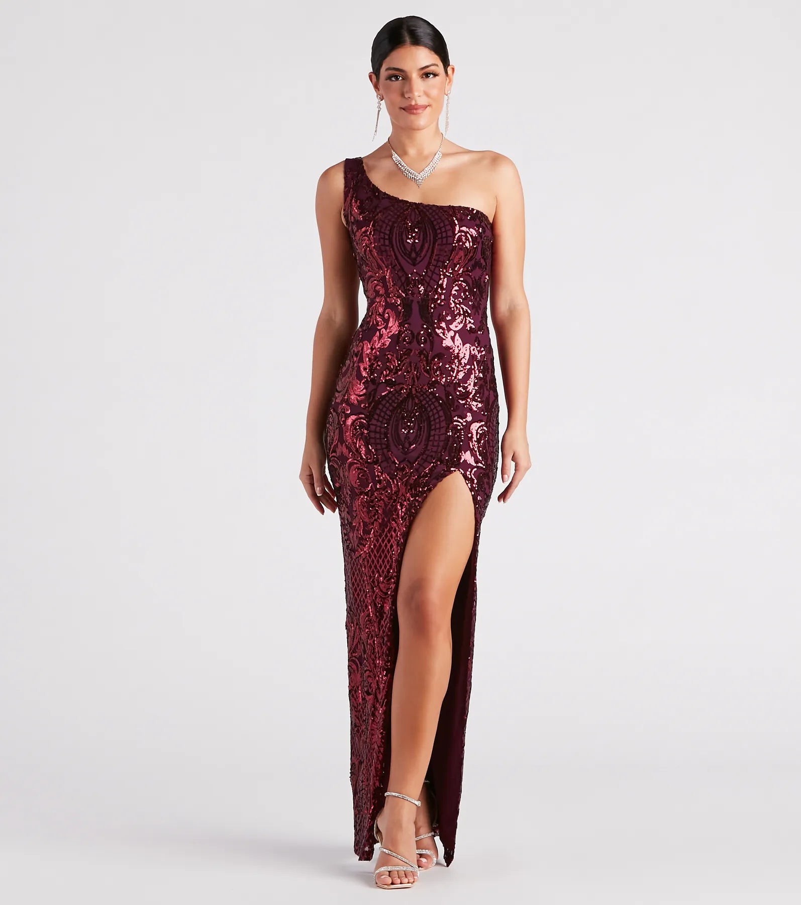 Eris Formal Sequin Scroll Dress