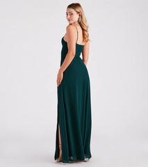 Bella Formal Chiffon A-Line Long Dress