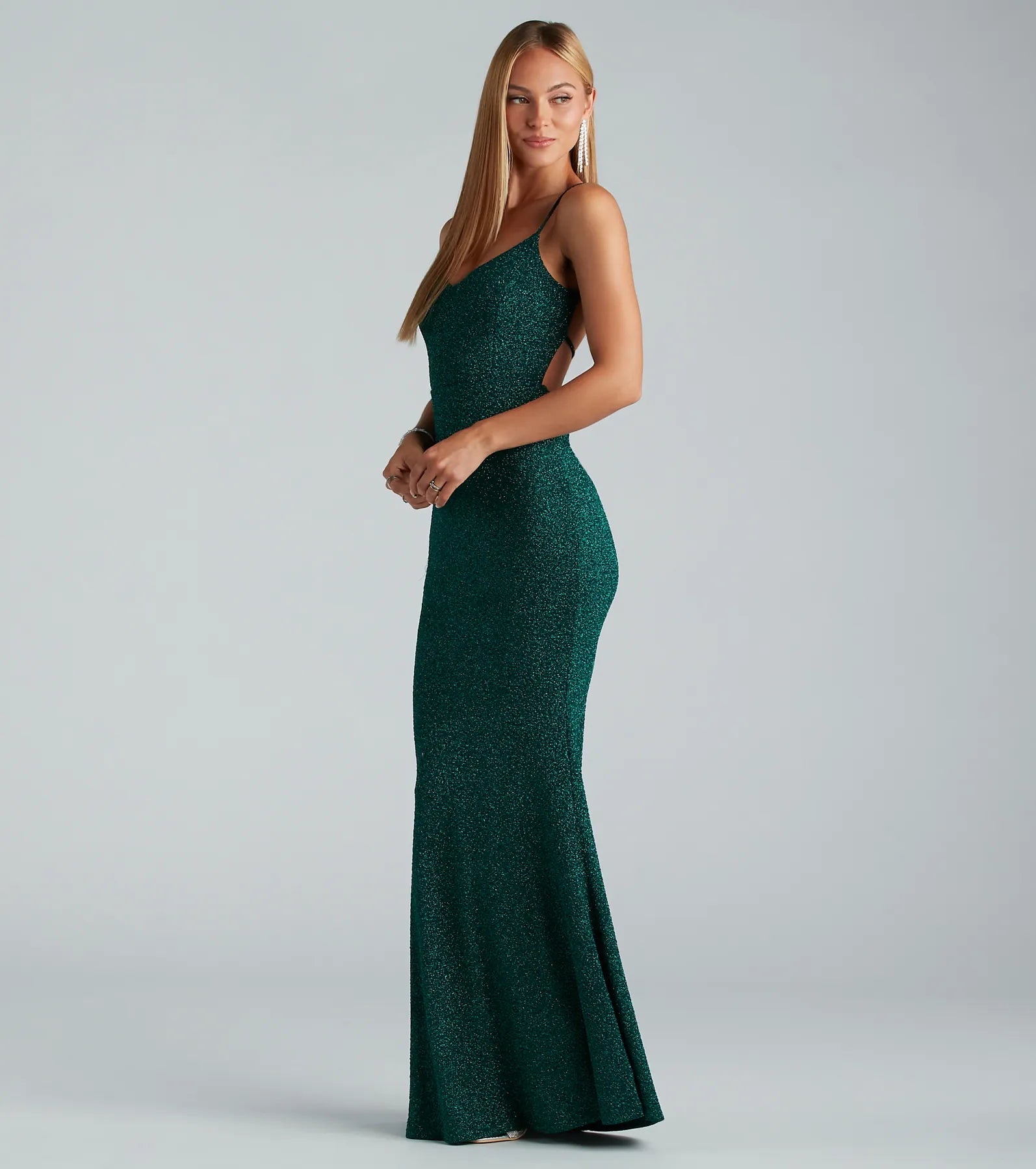 Irene Formal Backless Glitter Mermaid Dress