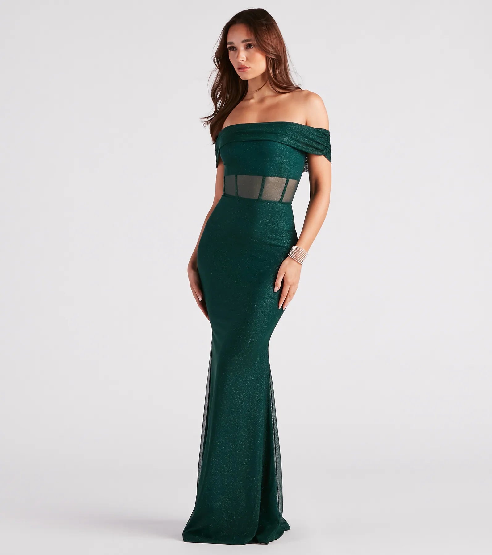 Alice Formal Glitter Off The Shoulder Dress