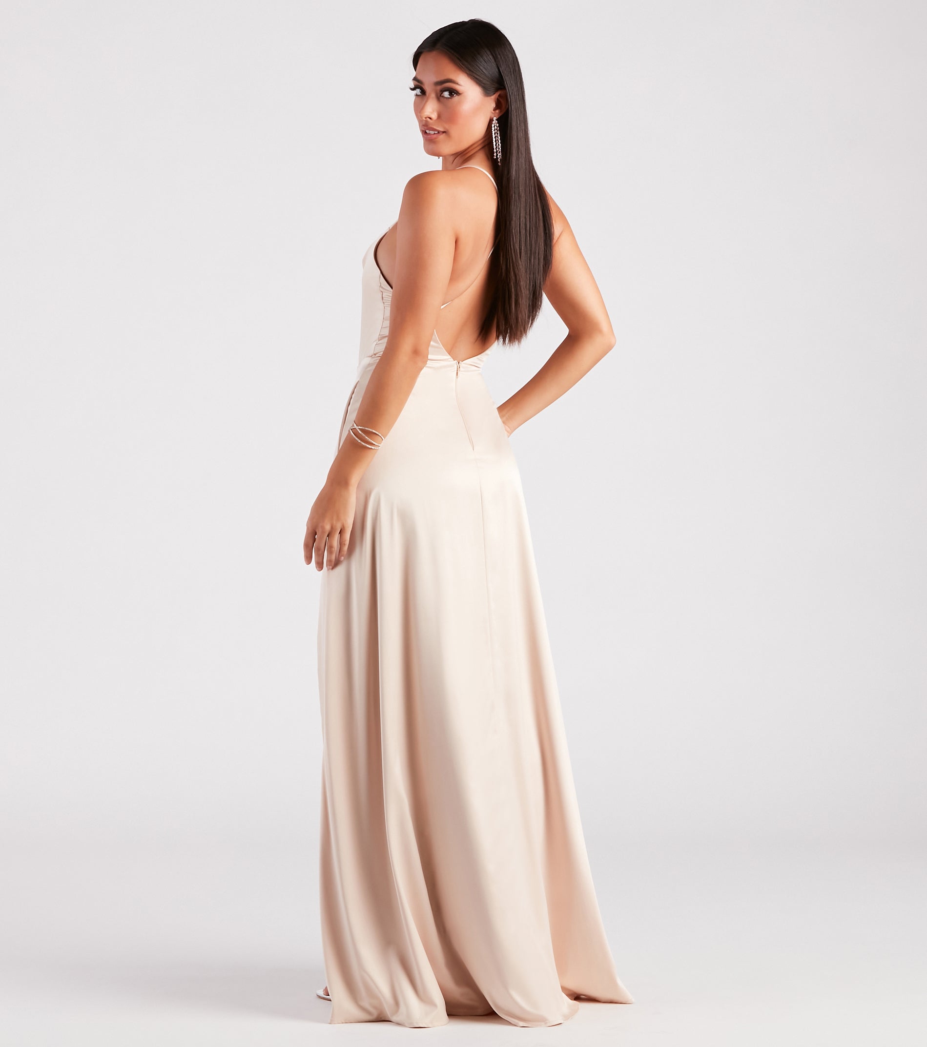 Allura Formal Satin A-Line Dress