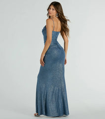 Harley Sleeveless Cutout Glitter Column Dress