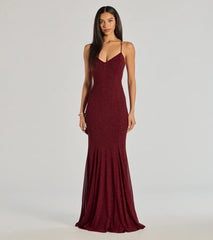 Sam Strappy Open Back Glitter Mermaid Dress