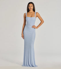 Kimia Beaded Lace-Up Column Dress