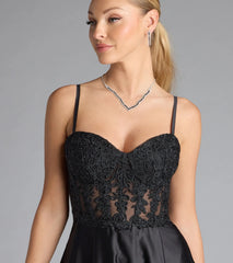 Antonina Sweetheart Corset A-Line Satin Formal Dress