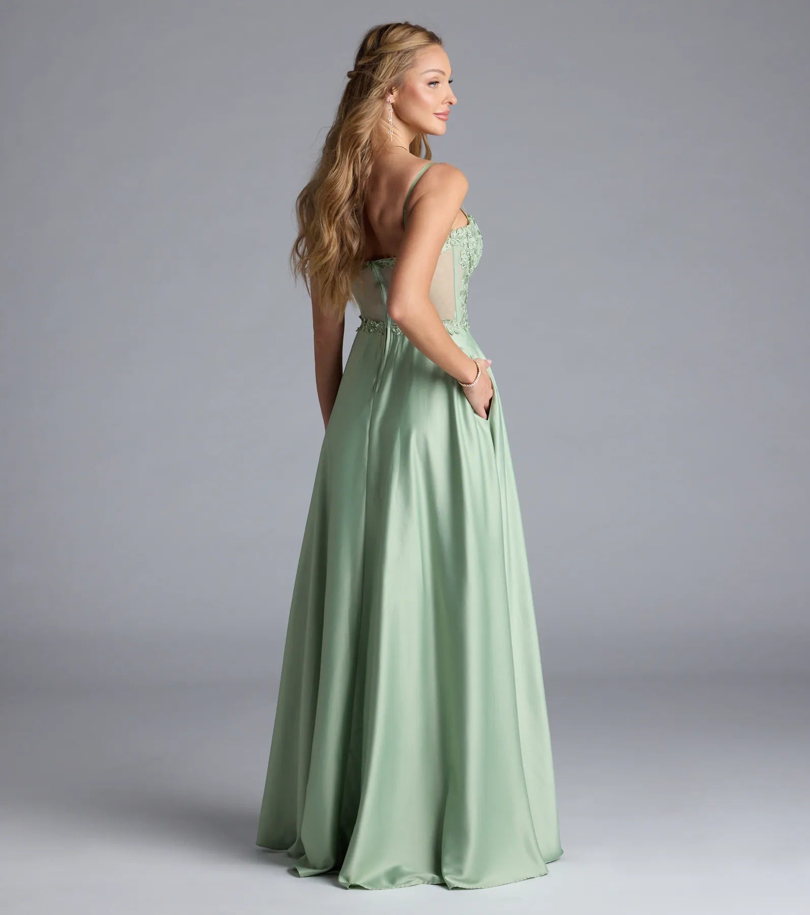 Antonina Sweetheart Corset A-Line Satin Formal Dress