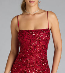 Jolie Sequin Slit Formal Dress