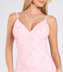 Amanda Tie-Back Mermaid Bow Formal Dress