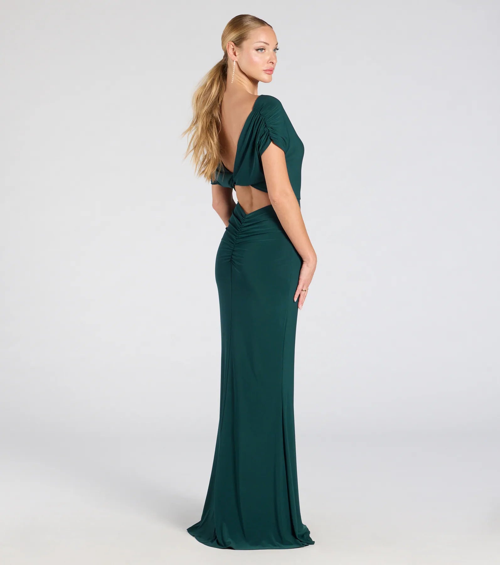 Raven Off-Shoulder Cutout Mermaid Formal Dress
