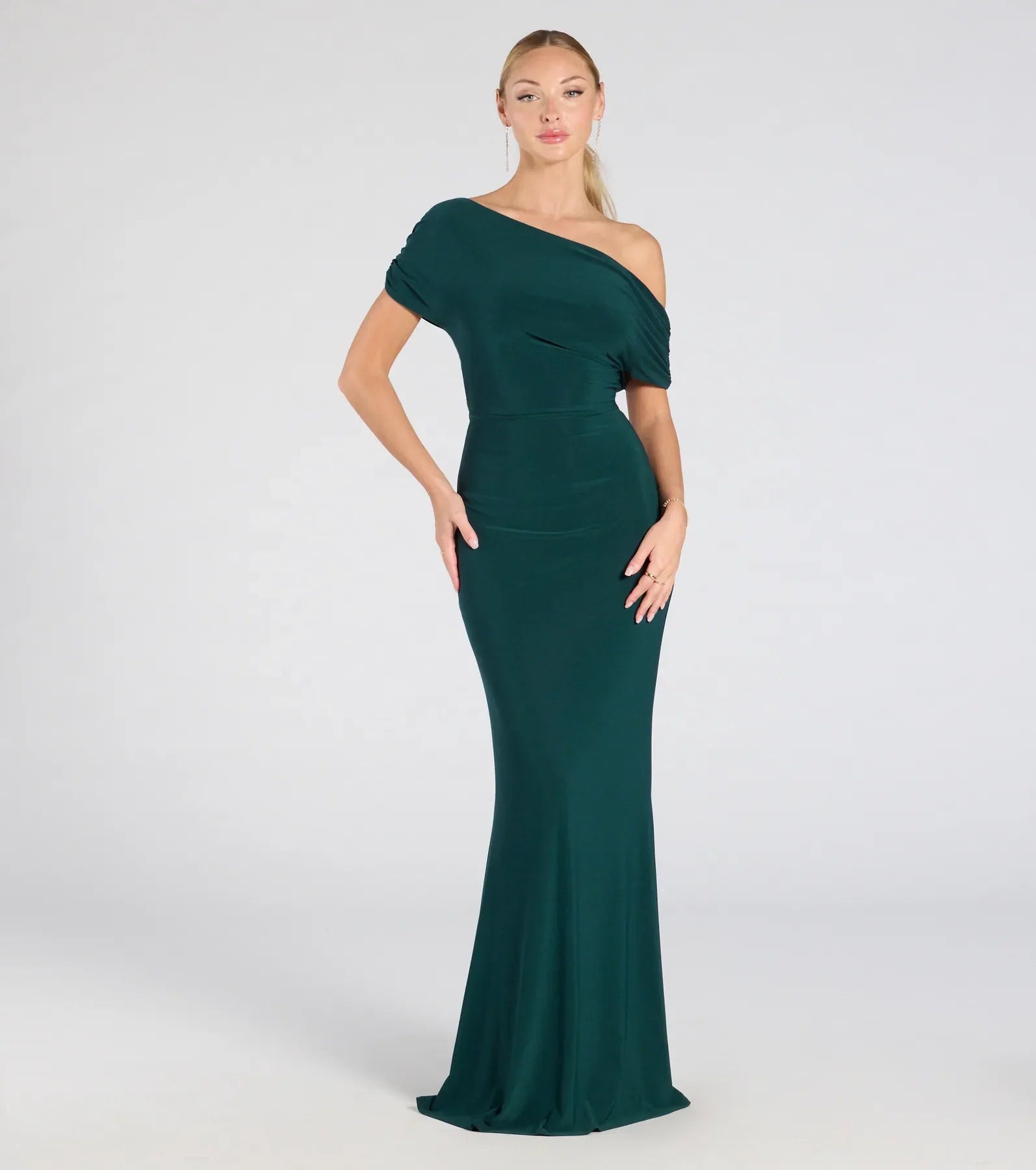 Raven Off-Shoulder Cutout Mermaid Formal Dress