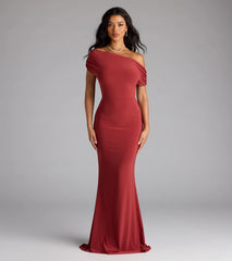 Raven Off-Shoulder Cutout Mermaid Formal Dress