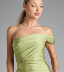 Mona Off-Shoulder Slit Mermaid Formal Dress