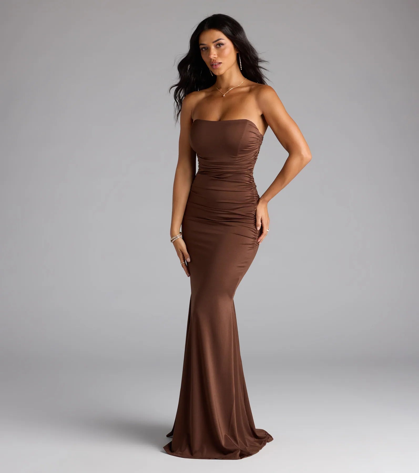 Georgina Strapless Lace-Up Mermaid Formal Dress