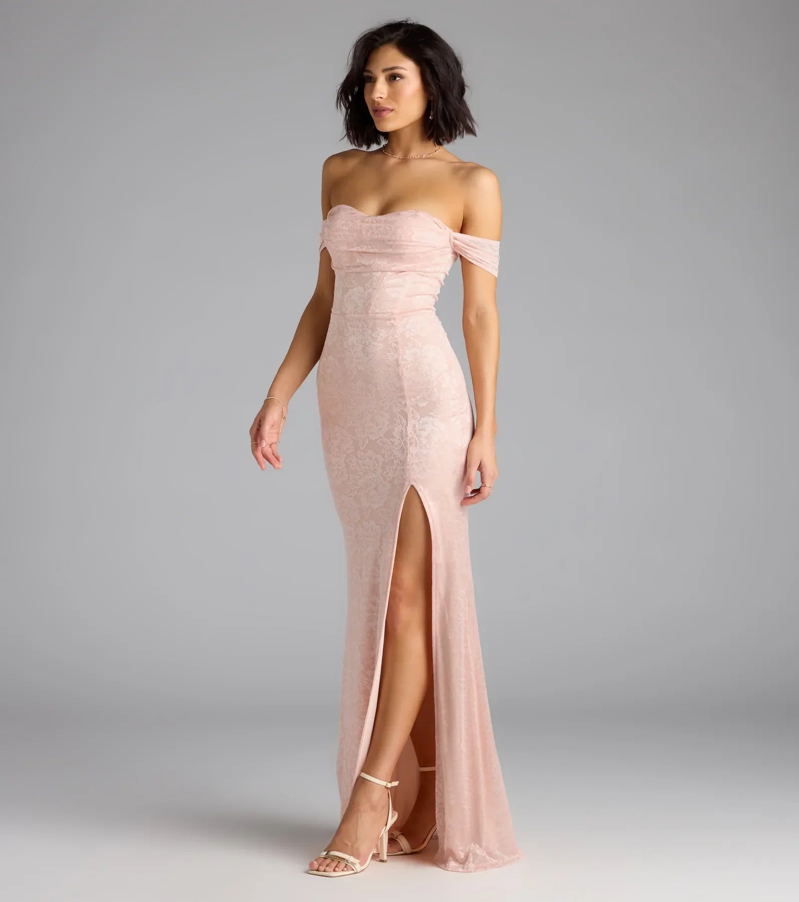 Candence Corset Mermaid Lace Formal Dress