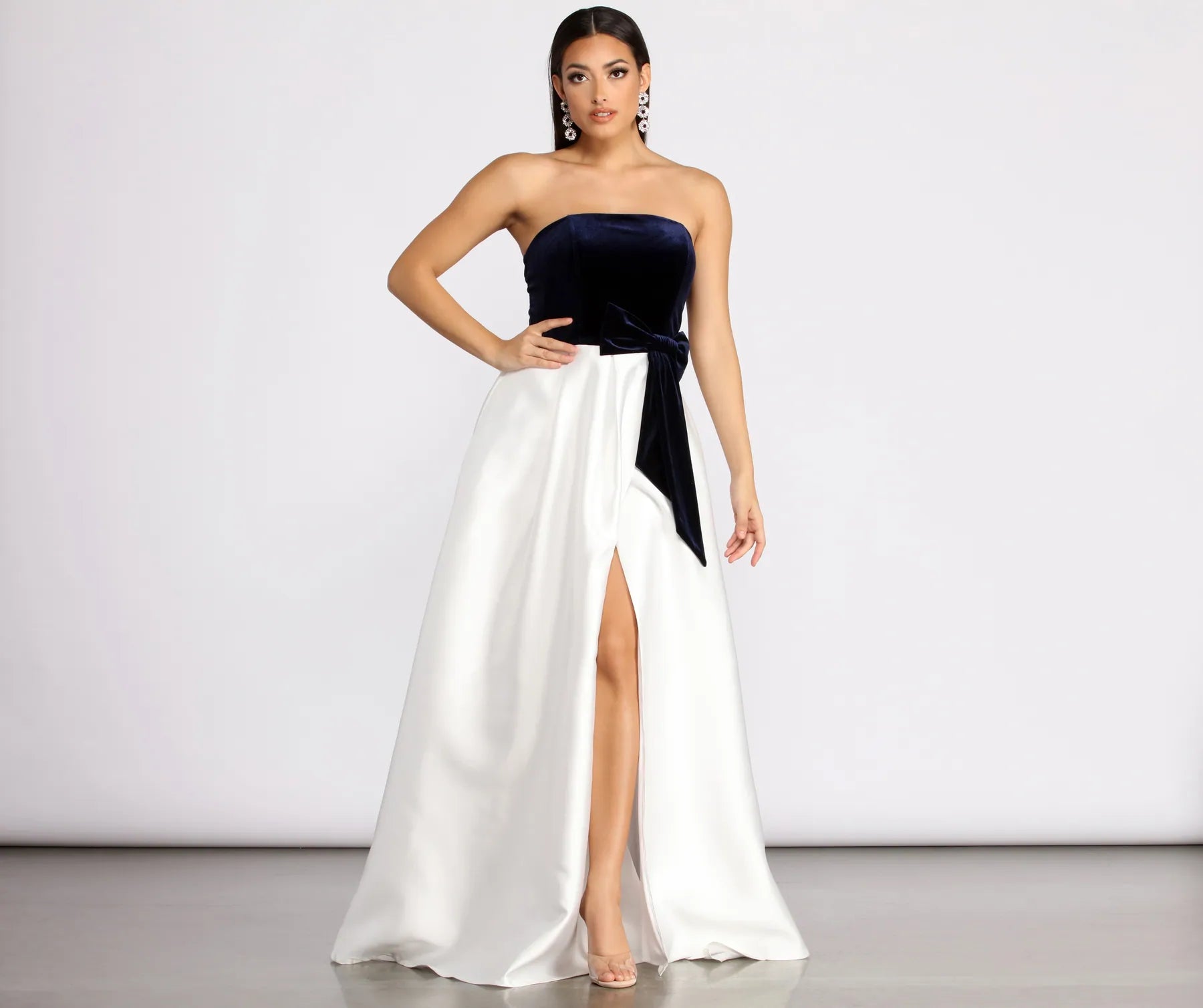 Valentina Velvet and Satin Ball Gown