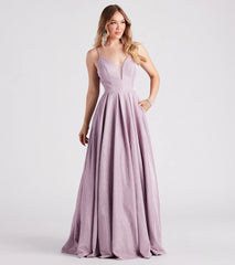 Alaya Woven Glitter A-Line Ball Gown