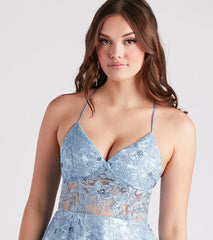 Willow Floral Embroidered Ball Gown