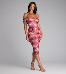 Crush Season Floral Mesh Midi Dress