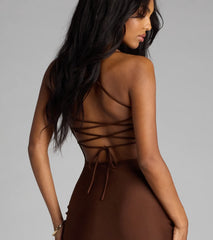 Love Story Loading Lace-Up Midi Dress