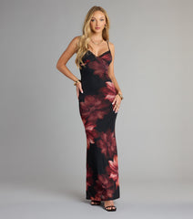 Whispered Secrets Floral Mesh Maxi Dress