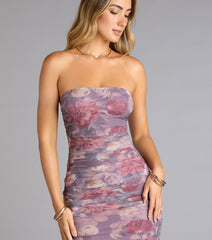 Bloom With Grace Floral Mesh Midi Dress