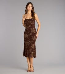 Café Society Floral Midi Dress
