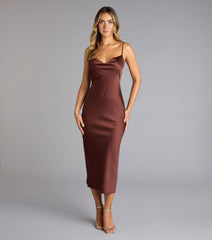 Effortless Charm Satin Midi Dress