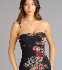 Midnight Romance Floral Mesh Maxi Dress