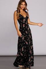 Loving Knit In Florals Maxi Dress