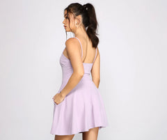 Twirl Around Ponte Skater Dress