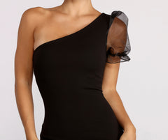 Dance with Me Puff Sleeve Mini Dress