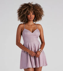 Midnight Sparkle Skater Dress