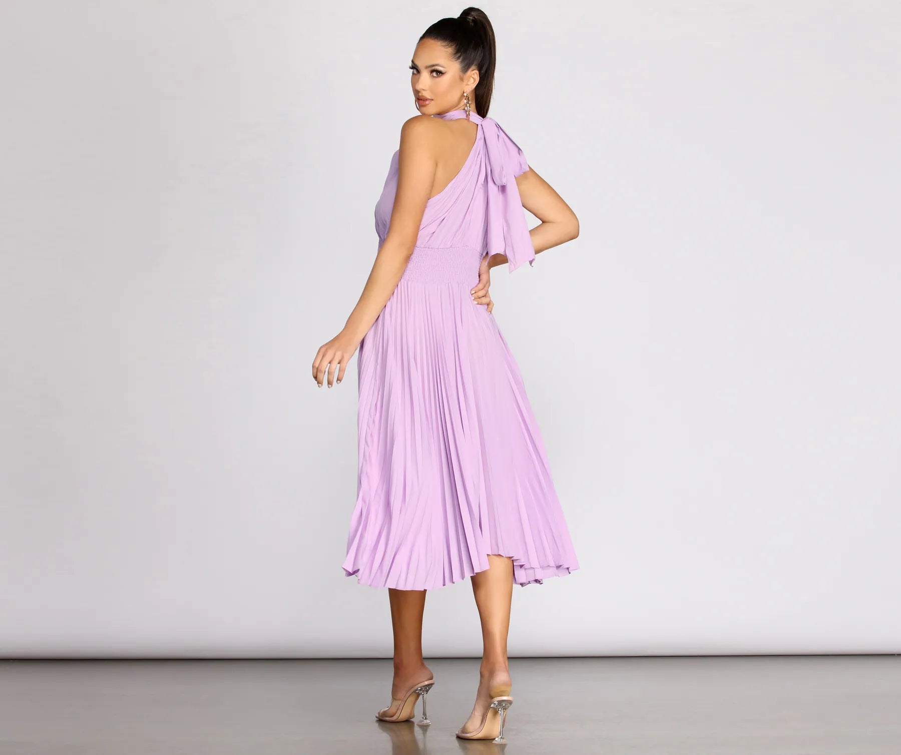 Garden Parties Pleated Midi Dress